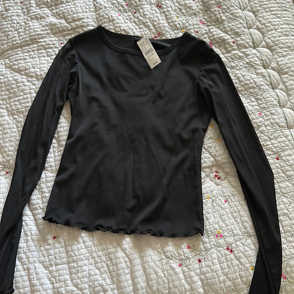 Brandy Melville Mesh Top (Long Sleeves) NEW